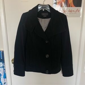 BCBGMaxAzria Black Pea Coat for Women